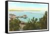 Steamer Landing on Lake Champlain, Vermont-null-Framed Stretched Canvas