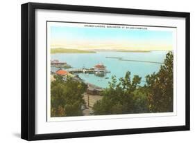 Steamer Landing on Lake Champlain, Vermont-null-Framed Art Print