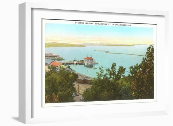 Steamer Landing on Lake Champlain, Vermont-null-Framed Art Print