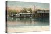 Steamer Loaded with Cotton at a Wharf, Savannah River, Augusta, Georgia, 1908-null-Stretched Canvas