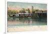 Steamer Loaded with Cotton at a Wharf, Savannah River, Augusta, Georgia, 1908-null-Framed Giclee Print