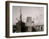 Steamer Loading Grain from Floating Elevator, New Orleans, La.-null-Framed Photo