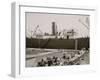 Steamer Loading Hides, New Orleans, La.-null-Framed Photo