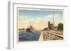 Steamer, Muskegon Harbor, Michigan-null-Framed Art Print