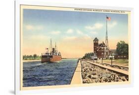 Steamer, Muskegon Harbor, Michigan-null-Framed Art Print