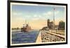 Steamer, Muskegon Harbor, Michigan-null-Framed Art Print