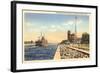 Steamer, Muskegon Harbor, Michigan-null-Framed Art Print