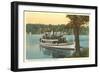 Steamer on Lake Bomoseen, Rutland, Vermont-null-Framed Art Print