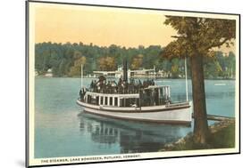 Steamer on Lake Bomoseen, Rutland, Vermont-null-Mounted Art Print