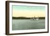 Steamer on Schroon Lake, Adirondacks, New York-null-Framed Art Print
