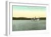 Steamer on Schroon Lake, Adirondacks, New York-null-Framed Art Print