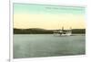 Steamer on Schroon Lake, Adirondacks, New York-null-Framed Art Print