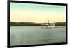 Steamer on Schroon Lake, Adirondacks, New York-null-Framed Art Print