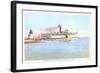 Steamer Rounding Brant Point, Nantucket, Massachusetts-null-Framed Art Print