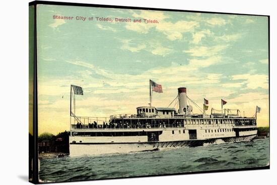 Steamer S.S. City of Toledo, Detroit and Toledo-null-Stretched Canvas