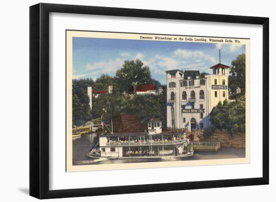 Steamer Winnebago, Dell's Landing-null-Framed Art Print