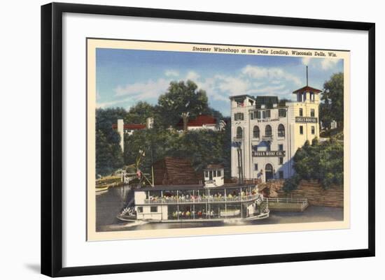 Steamer Winnebago, Dell's Landing-null-Framed Art Print