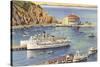 Steamers at Pier, Casino, Catalina, California-null-Stretched Canvas