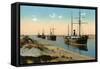 Steamers Passing Through the Suez Canal, Egypt, 20th Century-null-Framed Stretched Canvas