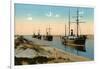 Steamers Passing Through the Suez Canal, Egypt, 20th Century-null-Framed Giclee Print