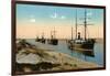 Steamers Passing Through the Suez Canal, Egypt, 20th Century-null-Framed Giclee Print