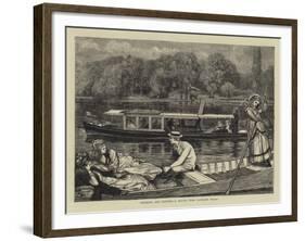 Steaming and Punting, a Sketch Near Cliveden Woods-Francis S. Walker-Framed Giclee Print