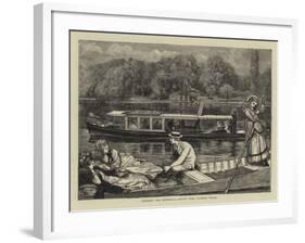 Steaming and Punting, a Sketch Near Cliveden Woods-Francis S. Walker-Framed Giclee Print