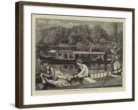 Steaming and Punting, a Sketch Near Cliveden Woods-Francis S. Walker-Framed Giclee Print