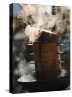 Steaming Baskets on Wok, Leshan, Sichuan, China-Porteous Rod-Stretched Canvas