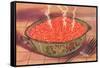 Steaming Bowl of Spaghetti-null-Framed Stretched Canvas