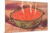 Steaming Bowl of Spaghetti-null-Mounted Art Print