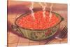 Steaming Bowl of Spaghetti-null-Stretched Canvas