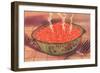 Steaming Bowl of Spaghetti-null-Framed Art Print