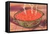 Steaming Bowl of Spaghetti-null-Framed Stretched Canvas