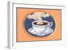 Steaming Cup of Coffee-null-Framed Art Print