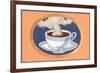 Steaming Cup of Coffee-Found Image Press-Framed Giclee Print