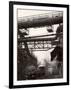 Steaming Hot Steel Slag Being Poured into Freight Cars on Railroad Siding at Steel Plant-Margaret Bourke-White-Framed Photographic Print