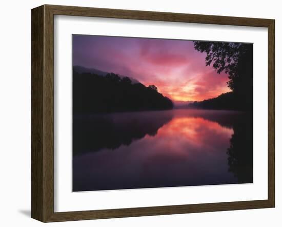 Steaming Kentucky River at Sunrise, Kentucky, USA-Adam Jones-Framed Premium Photographic Print