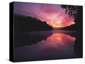 Steaming Kentucky River at Sunrise, Kentucky, USA-Adam Jones-Stretched Canvas
