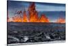 Steaming Lava and Plumes at the Holuhraun Fissure Eruption near Bardarbunga Volcano, Iceland-Arctic-Images-Stretched Canvas