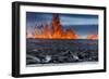 Steaming Lava and Plumes at the Holuhraun Fissure Eruption near Bardarbunga Volcano, Iceland-Arctic-Images-Framed Photographic Print