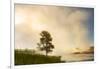 Steaming mist at sunrise along Firehole River, Yellowstone National Park, Wyoming-Adam Jones-Framed Photographic Print