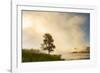 Steaming mist at sunrise along Firehole River, Yellowstone National Park, Wyoming-Adam Jones-Framed Photographic Print