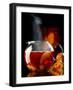 Steaming Red Wine Punch with Pieces of Fruit in Glass Teapot-Jürgen Klemme-Framed Photographic Print