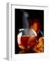 Steaming Red Wine Punch with Pieces of Fruit in Glass Teapot-Jürgen Klemme-Framed Photographic Print