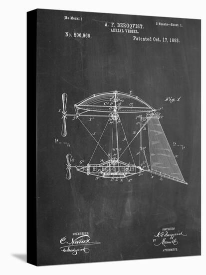 Steampunk Aerial Vessel 1893 Patent-null-Stretched Canvas