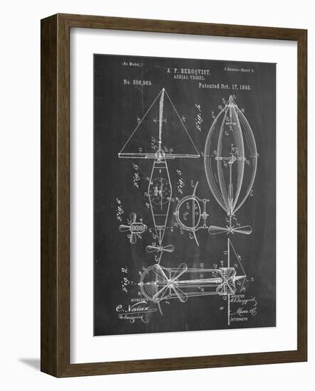 Steampunk Aerial Vessel 1893 Patent-null-Framed Art Print