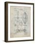 Steampunk Aerial Vessel 1893 Patent-Cole Borders-Framed Art Print