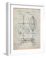 Steampunk Aerial Vessel 1893 Patent-Cole Borders-Framed Art Print