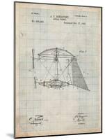 Steampunk Aerial Vessel 1893 Patent-Cole Borders-Mounted Art Print